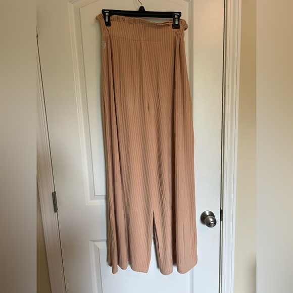 Free People movement Women's Tan Wide-Leg Pants with pockets - Picture 4 of 6